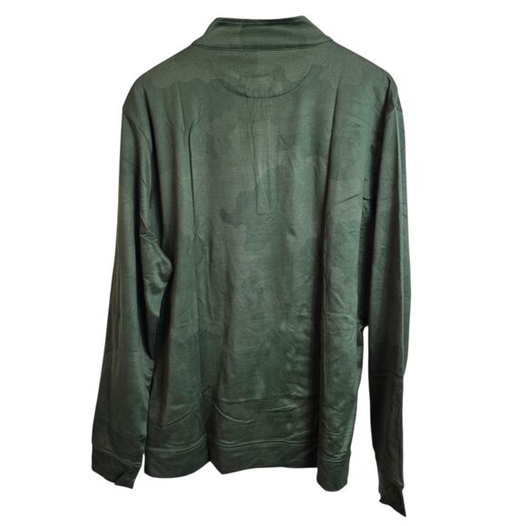 Kirkland Pullover Mens XL Green Camo Quarter Zip Sweater Performance Recycled - Picture 3 of 14